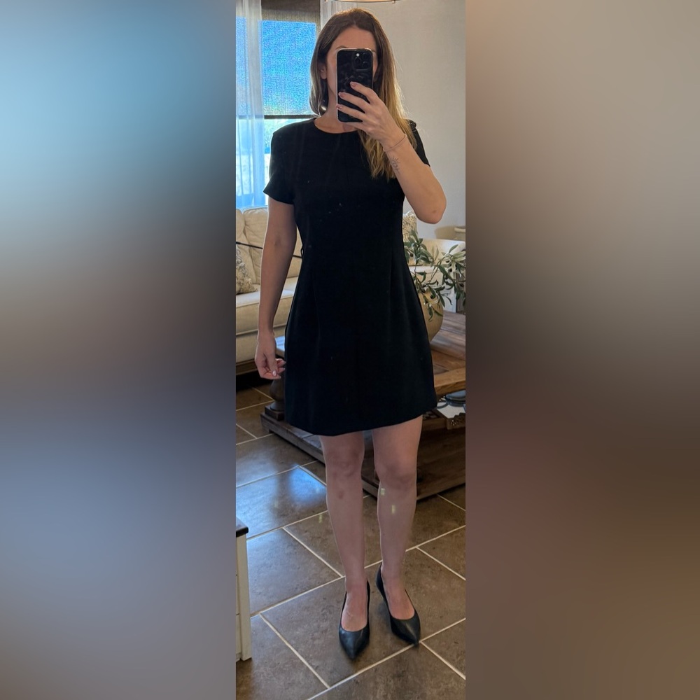 H&M Black Tailored Work Dress | Size Medium | Workwear | Belt Loops